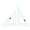 マービー 三角定規 30cmX2mm 目盛り無し