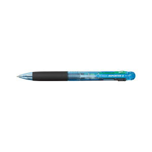 トンボ鉛筆4色ボールペン　リポーター4　透明ブルーBC-FRC40