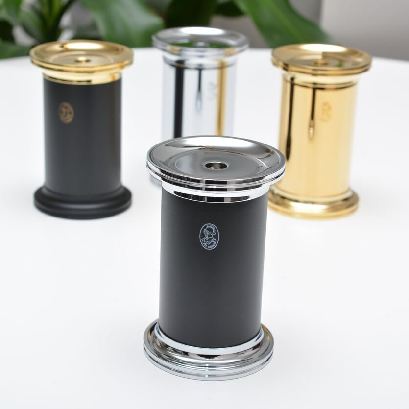 【EL Casco エルカスコ】 鉛筆削り ペンシルシャープナー M-435CN クローム&ブラック