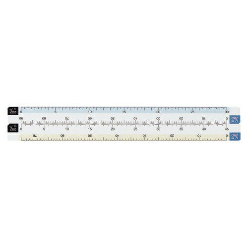 岡本製図器械 折りたたみ縮尺スケール8面15cm 75745