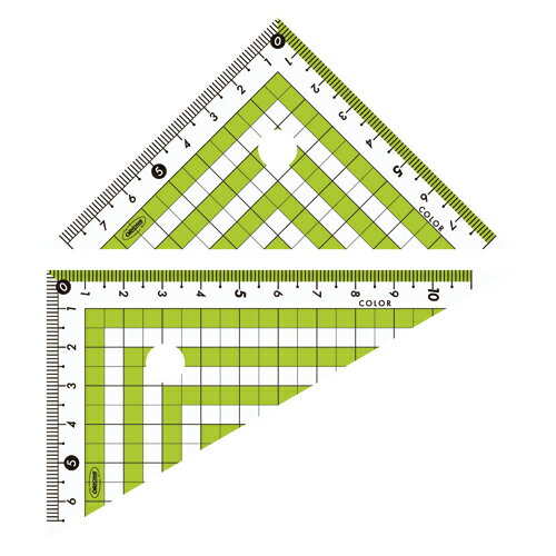 共栄プラスチック カラー三角定規　グリーン CPK-120-G