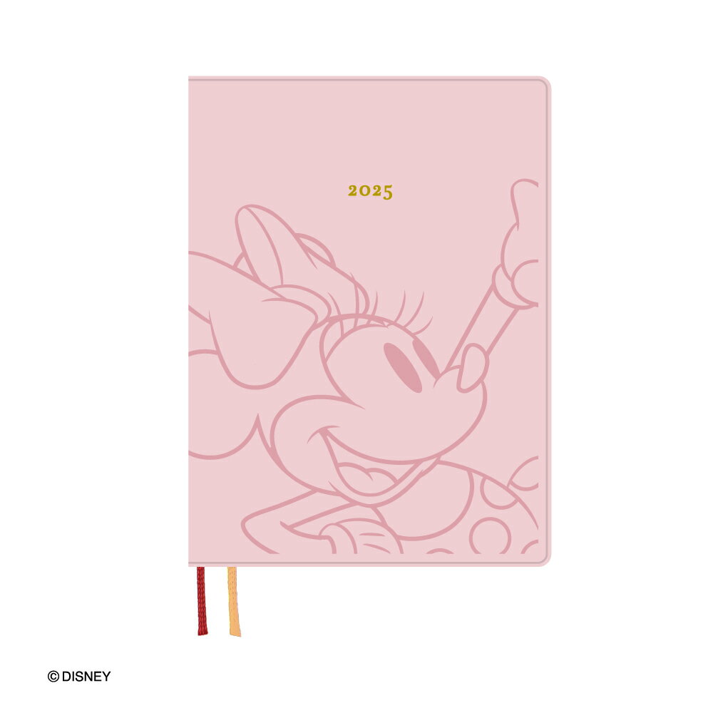 ダイゴー 手帳 2025年 スケジュール帳 ディズニー ウィークリー レフト B6 ピンク E6163 2024年 12月始まりのサムネイル