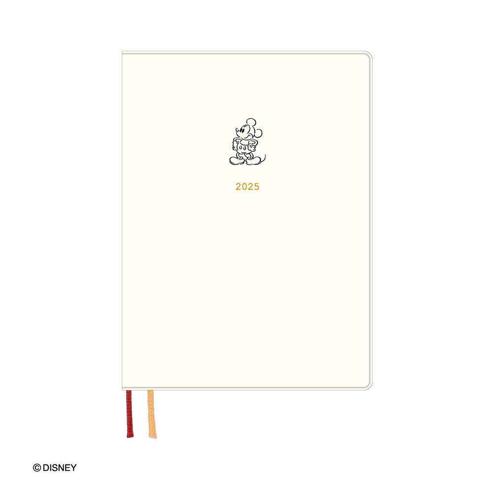 ダイゴー 手帳 2025年 スケジュール帳 ディズニー ウィークリー レフト B6 ホワイト E6205 2024年 12月始まりのサムネイル