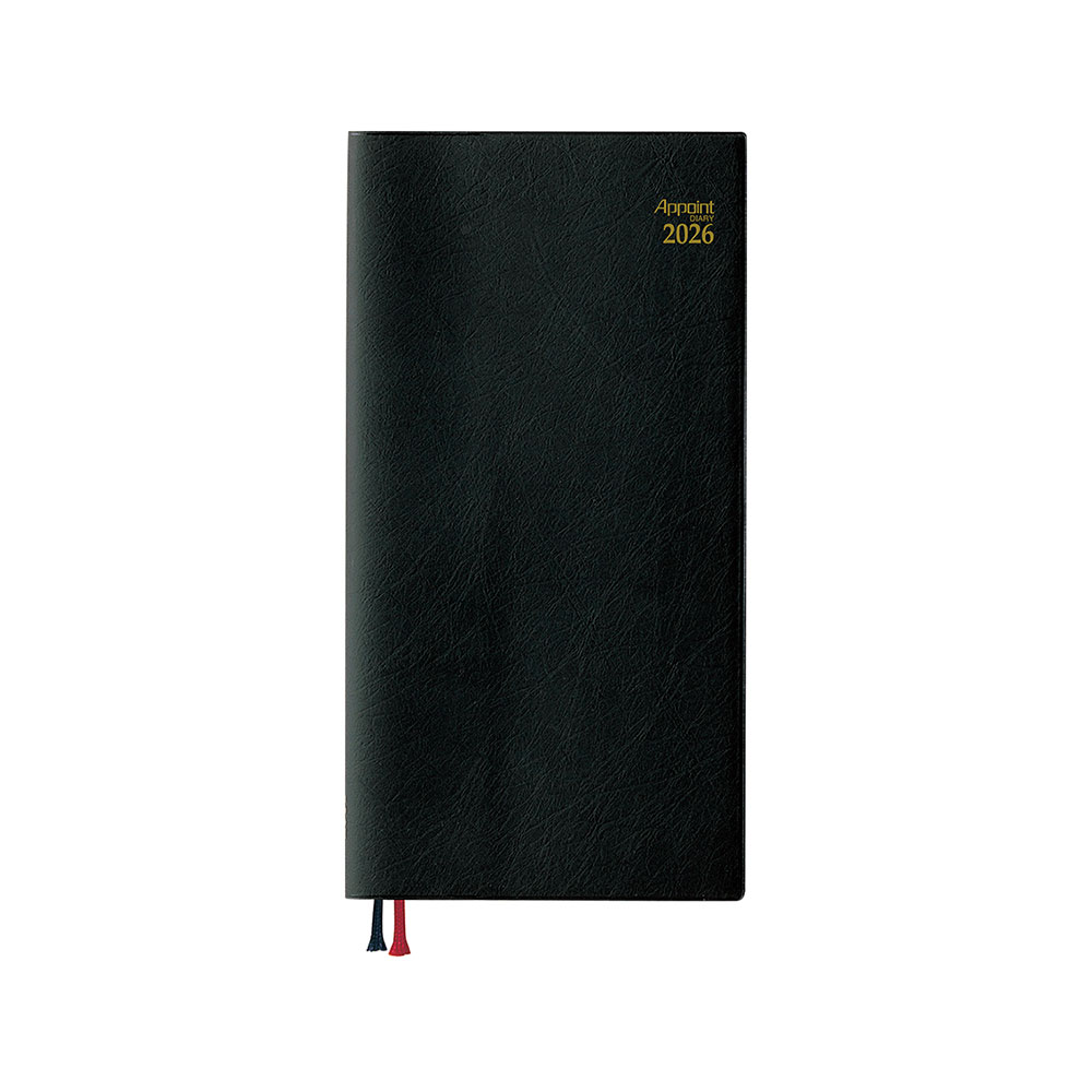 ダイゴー 手帳 2026年 スケジュール帳 アポイント ウィークリー レフト ブラック E1039 2025年 12月始..