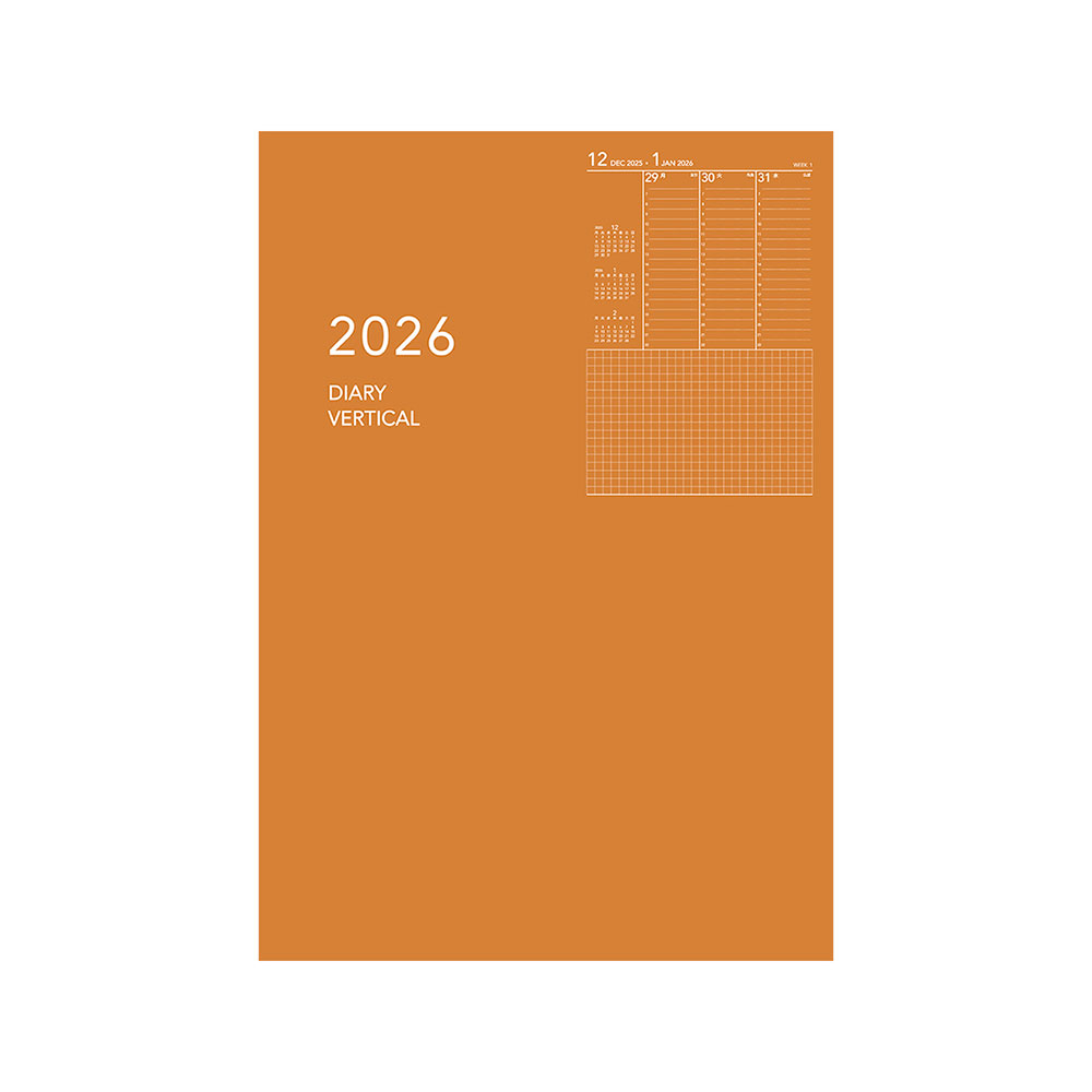 ダイゴー 手帳 2026年 スケジュール帳 アポイント ウィークリー バーチカル A5 オレンジ E8155 2026年 1月始まり ダイアリー