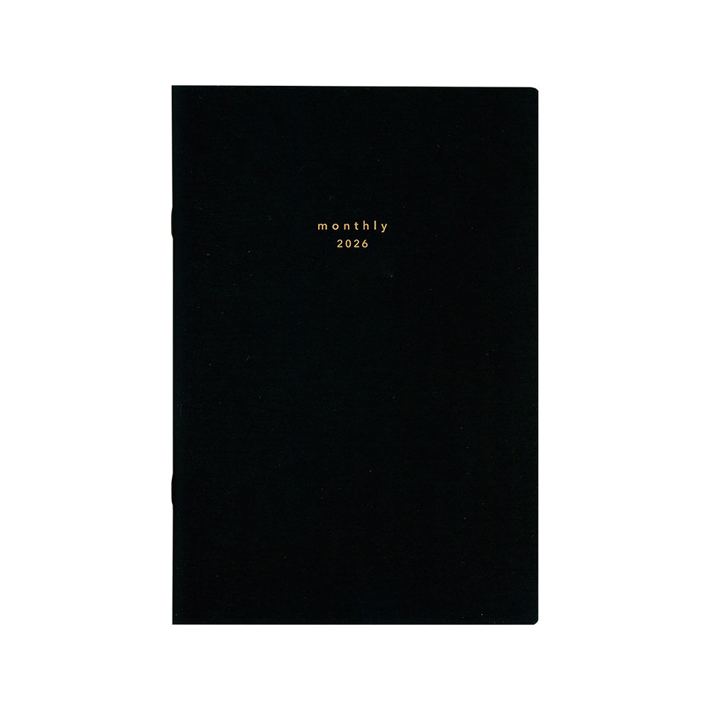 ダイゴー 手帳 2026年 スケジュール帳 isshoni. マンスリー ブロック A5対応 ブラック E8034 2025年 12..