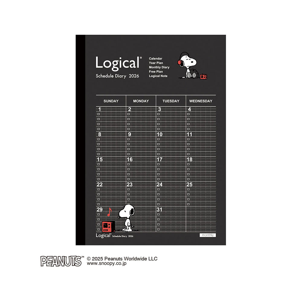 ナカバヤシ 2026年ダイアリー ロジカルダイアリー2026月間ノートタイプP A5ピーナツ1 NS-A502-26PA1