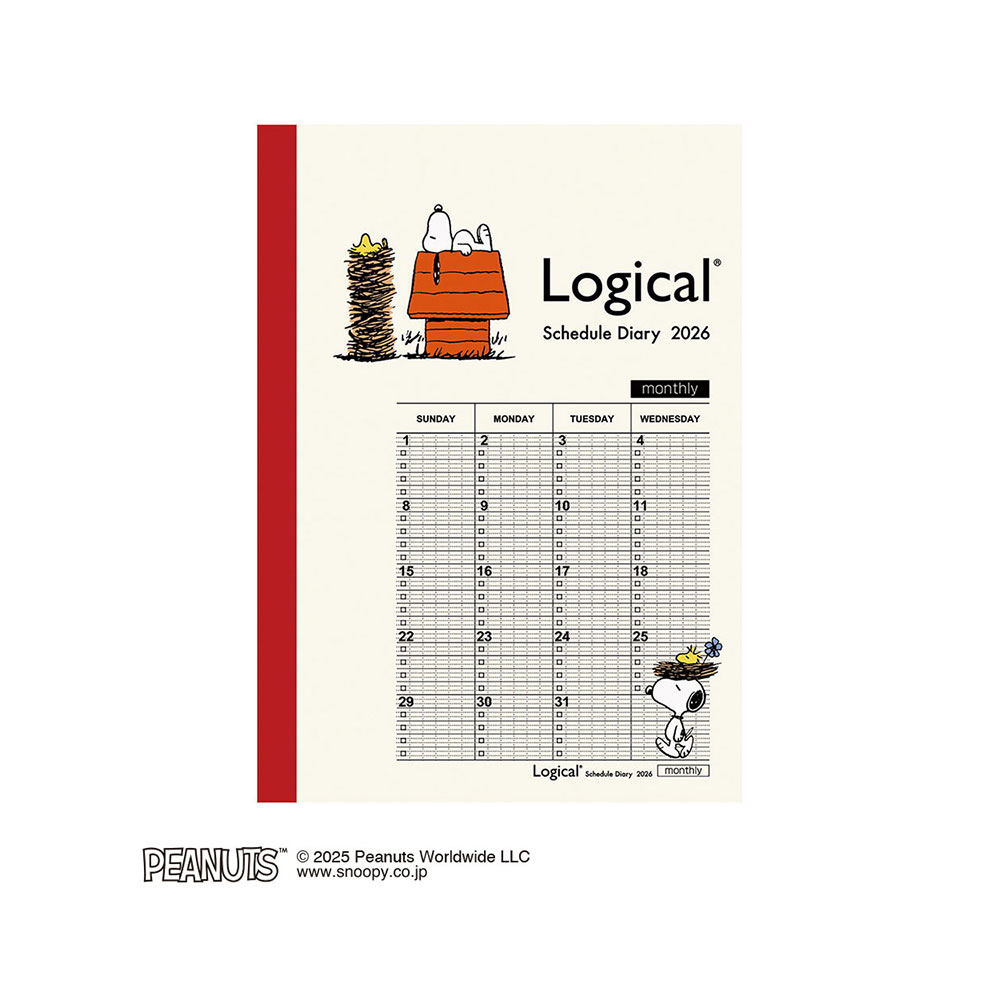 ナカバヤシ 2026年ダイアリー ロジカルダイアリー2026月間ノートタイプP B6ピーナツ1 NS-B602-26PA1