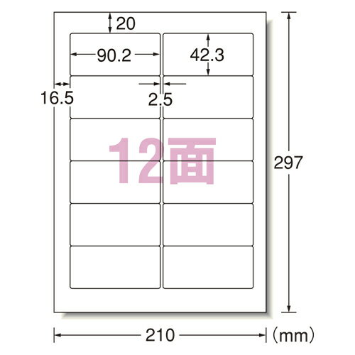 エーワン パソコン&ワープロラベル NEC2列 （28171）