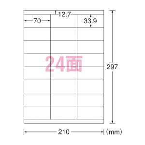 【マラソン限定！2点以上購入で最大P10倍！】エーワン マルチプリンタラベル下地ガ隠ル修正24面 （31565）