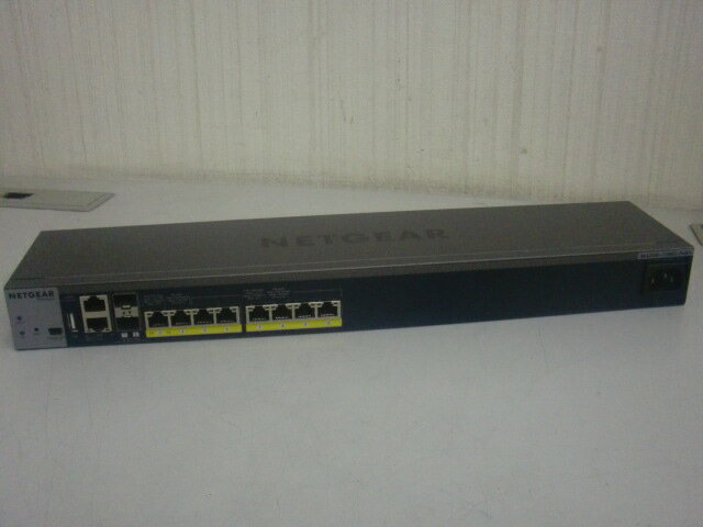 【中古】NETGEAR ProSAFE 8Port NBase-T and 2Port 10G SFP+M4200-10MG-PoE+ GSM4210P(※動作はRESETボタンでの初期化のみとなります。)