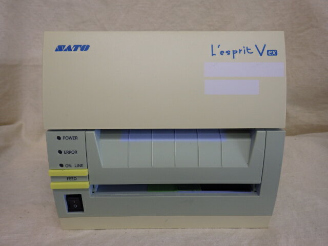 【中古】SATO BARCODE PRINTER L'esprit レスプリ　R408v-exSTDレシートプリンター！感熱紙・インクリボン両用タイプ！USB/LAN/RS232Cカッターは内蔵されておりません。コアアダプタ欠品※色焼けある為、お安くなっております！