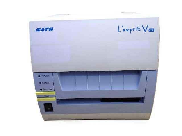 【中古】SATO BARCODE PRINTER L'esprit レスプリ T408v-ex CUT カッター付き・レシートプリンター!色焼けがある為、お安くなっております。天窓欠品です。