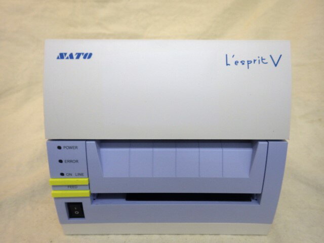 【中古】SATO BARCODE PRINTER L'esprit レスプリ　T412v STD USB/LAN※カッター内蔵。感熱紙タイプ。やや色焼けあり。印字状態良好！