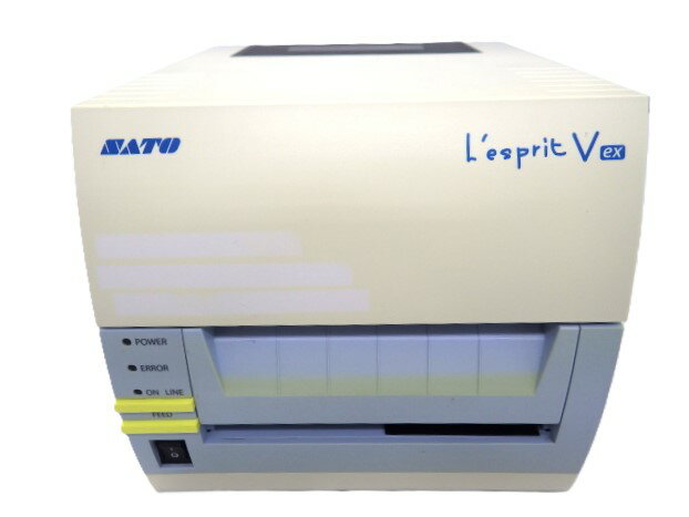 【中古】SATO バーコードプリンター!レスプリV-ex/T408v−exSTD /USB/LAN/ RS-232レシートプリンター※カッターは付いておりません※技術的なご指導はできません。メーカーへお問い合わせください。中古の為、傷・汚れ・焼けがあります。