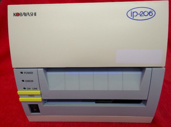 【中古】KOBAYASHI iP-206 CT/SATO BARCODE PRINTER L'esprit レスプリR408v-ex 同等品 レシートプリンター！感熱紙・インクリボン両用タイプ色焼けあり※カッターは内蔵されていません。※コアアダプタ欠品