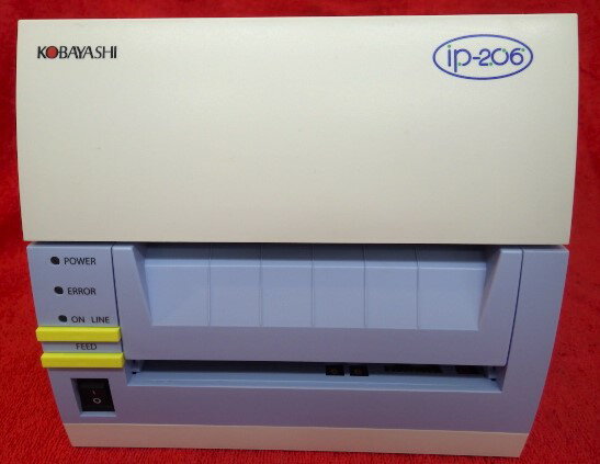 KOBAYASHI iP-206 /SATO BARCODE PRINTER L'esprit レスプリR408v-ex 同等品 レシートプリンター！感熱紙・インクリボン両用タイプ色焼け少なく美品です！※カッターは内蔵されていません。