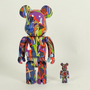 KAWS カウズ ×MEDICOM TOY メディコム トイ BE@RBRICK KAWS TENSION 100% & 400% SET ベアブリック マルチ Size 【フリー】 【中古品-..