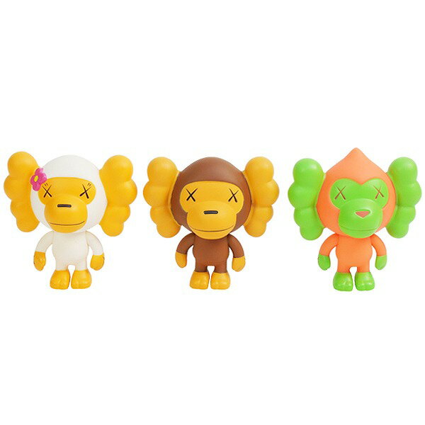 A BATHING APE ア ベイシング エイプ ×KAWS 2005 Baby Milo Set 3体セット ベビーマイロ エイプルフ ベビーリム マルチ Size【フリー】 【中古品-非常に良い】【中古】