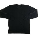 CHROME HEARTS NEn[c NECK LOGO LS POCKET L/S TEE BLACK/BLACK T  Size yLz yVÕiEgpiz 20783033