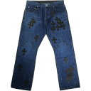 CHROME HEARTS クロム・ハーツ STRTLG FLERKNEE CROSS PATCH JEAN INDIGO デニムパンツ インディゴ Size ...