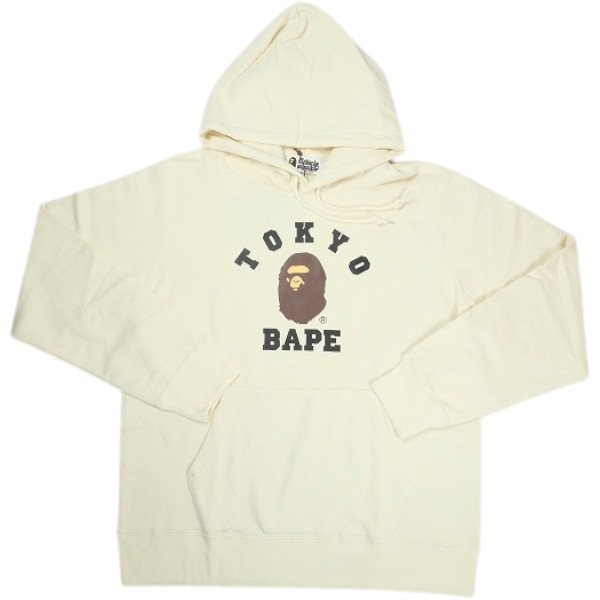Rakuten - A BATHING APE ア ベイシング エイプ 26SS TOKYO COLLEGE PULLOVER HOODIE IVORY 東京限定パーカー アイボリー Size 【L】 【新古品・未使用品】 30009168