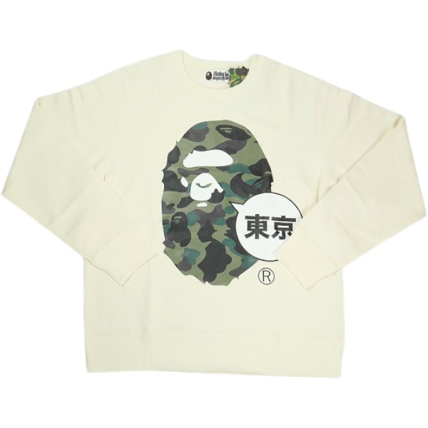 A BATHING APE ア ベイシング エイプ 26SS 1ST CAMO APE HEAD TOKYO CREWNECK SWEATSHIRT IVORY 東京限定クルーネックスウェット アイボリー Size 【M】 【新古品・未使用品】 30009214
