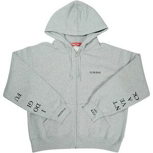 SUPREME シュプリーム 25FW IDGAF Zip Up Hooded Sweatshirt Heather Grey ジップパーカー 灰 Size 【M】 【新古品・未使用品】 20824766