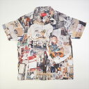 SUPREME Vv[ 21SS Dashfs Wall Rayon S/S Shirt Vc }` Size ySz yVÕiEgpiz 20771087