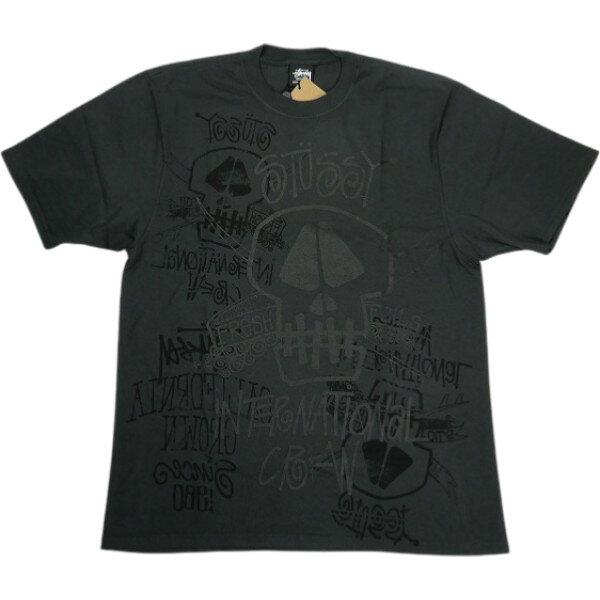 STUSSY ステューシー 26SS SKULLS TEE PIGMENT DYED Faded Black Tシャツ 黒 Size 【M】 【新古品・未使用品】 20836359