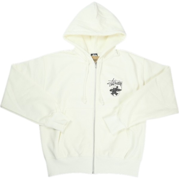 STUSSY ステューシー 26SS LONG HAUL ZIP HOODIE OFF WHITE ジップパーカー 白 Size 【L】 【新古品・未使用品】 20836364