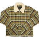 CHROME HEARTS クロム・ハーツ JKT U BLACK SHEEP OLD GUAC PLD CREAM SHRLNG チェックジャケット クリーム...
