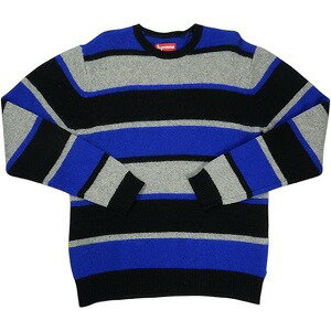 SUPREME シュプリーム Border Sweater セーター 青 Size 【L】 【中古品-良い】 20825228