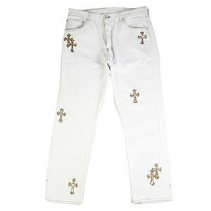 CHROME HEARTS クロム・ハーツ ×LEVIS リーバイス 501 U VNTG JEAN クロスパッチデニムパンツ 白 Size 【W34】 【中古品-良い】 20787358