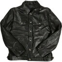 CHROME HEARTS クロム・ハーツ CLASSIC JEAN LEATHER JACKET BLACK レザージャケット 黒 Size 【M】 【新古品...