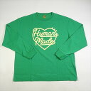 HUMAN MADE q[}Ch 23AW HEART L/S T-SHIRT GREEN T HM25CS046  Size yXLz yVÕiEgpiz 20774195