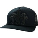 CHROME HEARTS クロム・ハーツ TRUCKER CAP NEW 3 CEM CRS BLACK/BLACK メッシュキャップ 黒 Size 【フリー...