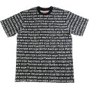 SUPREME Vv[ 19SS Cops Jacquard Pocket Tee Black TVc  Size ySz yVÕiEgpiz 20778999