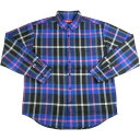 SUPREME Vv[ 23AW Plaid Flannel Shirt Blue Vc  Size yLz yVÕiEgpiz 20779734