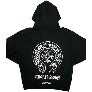 CHROME HEARTS クロム・ハーツ CHENGDU HORSESHOE FULL ZIP HOODIE BLACK チェンドゥ限定ジップパーカ..