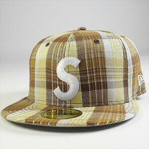 SUPREME シュプリーム 23SS Metallic Plaid S Logo New Era Cap キャップ 茶 Size 【7　3/8(M)】 【新古品・未使用品】 20765340