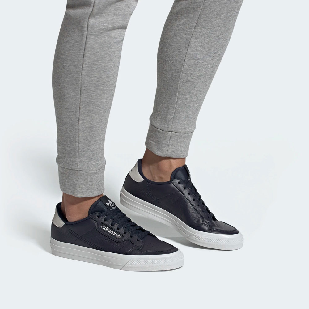 【5%OFFセール】アディダス オリジナルス adidas originals スニーカー コンチネンタル バルク レディース ネイビー レジェンドインク CONTINENTAL VULC ブランド トレフォイル トレホイル 三つ葉 レザー 本革 シンプル ローカット EG4590