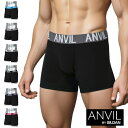 ボクサーパンツ メンズ（予算3000円以内） ANVIL アンビル アンヴィル ボクサーパンツ メンズ ボクサーブリーフ 下着 男性 アンダーウェア 勝負下着 前閉じ 黒 赤 下着 ブラック レッド チャコール ネイビー ブルー S M L XL 40mm Belt Knit Boxer ANV0531 ANV531