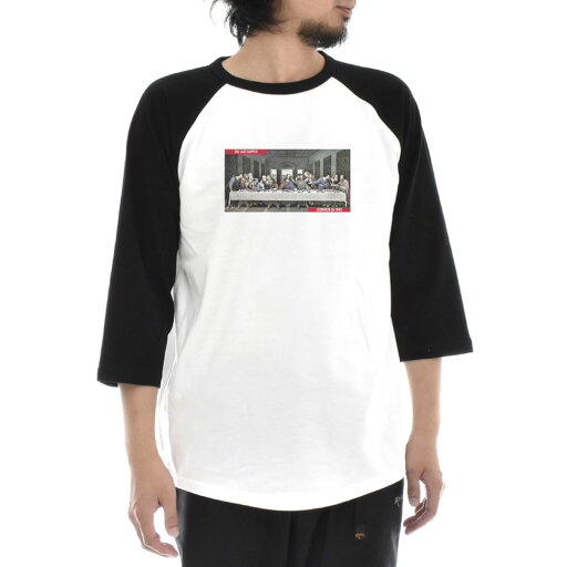 【7分袖 アートTシャツ】最後の晩餐 Tシャツ レオナルドダヴィンチ レオナルド・ダ・ヴィンチ ライフ イズ アート 7分袖 ラグランスリーブ メンズ レディース 大きいサイズ ビックサイズ ベースボール おしゃれ アート 絵画 名画 ティーシャツ ブランド