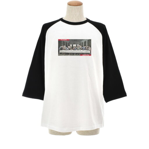 【7分袖 アートTシャツ】最後の晩餐 Tシャツ レオナルドダヴィンチ レオナルド・ダ・ヴィンチ ライフ イズ アート 7分袖 ラグランスリーブ メンズ レディース 大きいサイズ ビックサイズ ベースボール おしゃれ アート 絵画 名画 ティーシャツ ブランド