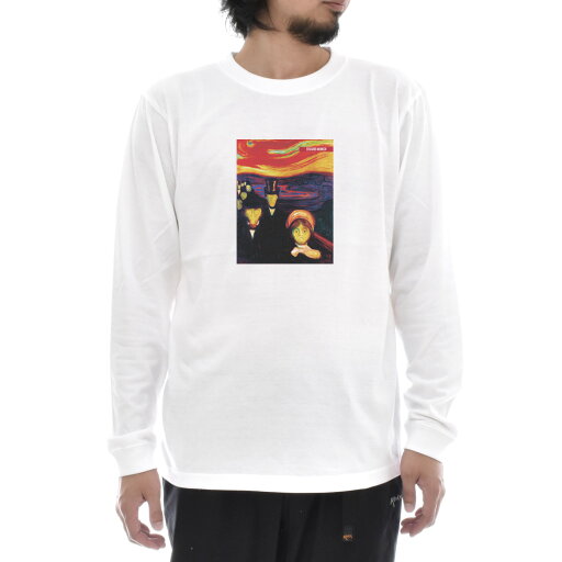 【長袖 アートTシャツ】ムンク Tシャツ 不安 エドヴァルド・ムンク ライフ イズ アート 長袖 ロングスリーブ ロンT メンズ レディース 大きいサイズ ビックサイズ おしゃれ 絵画 名画 ティーシャツ S M L XL XXL ホワイト 白 ブランド 【長袖 アートTシャツ】ムンク Tシャツ 不安 エドヴァルド・ムンク ライフ イズ アート 長袖 ロングスリーブ ロンT メンズ レディース 大きいサイズ ビックサイズ おしゃれ 絵画 名画 ティーシャツ S M L XL XXL ホワイト 白 ブランド
