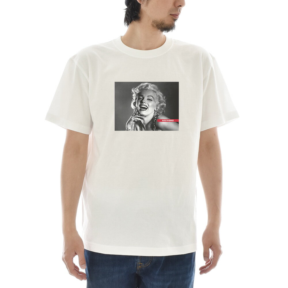 【半袖 アートTシャツ】マリリン・モンロー Tシャツ フォト 写真 Pin-up Photography ライフ イズ アート 半袖 ショートスリーブ メンズ レディース 大きいサイズ ビックサイズ ガールズプリント ティーシャツ S M L XL XXL ホワイト 白 ブランド【S47_01】