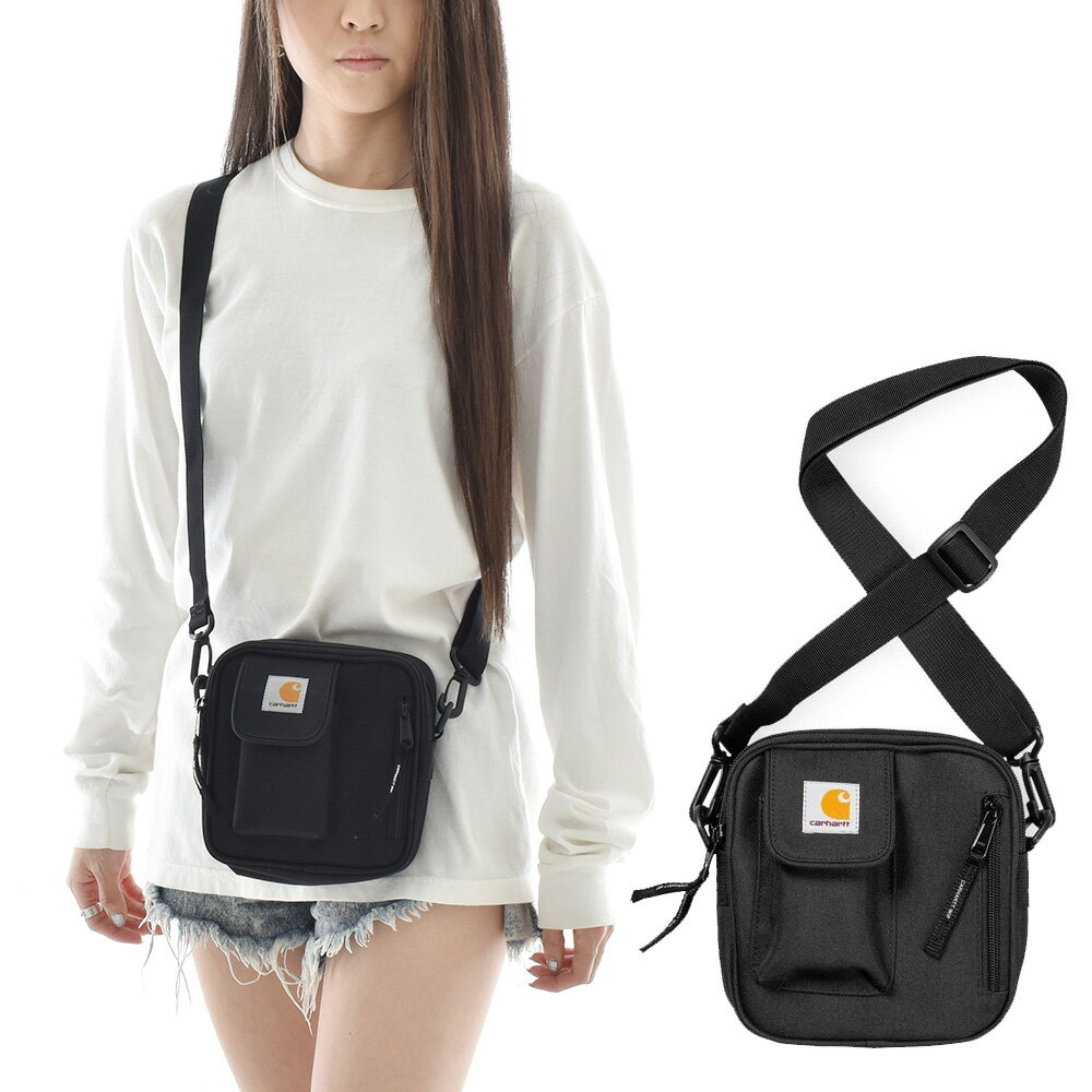 【6%OFFセール】カーハート WIP Carhartt WIP バッグ エッセンシャルズバッグ スモール ショルダーバッグ コンパクト ロゴ 携帯用 小さめ 斜め掛け ポーチ ミニバッグ ストリート メンズ レディース ブラック 黒 ESSENTIALS BAG SMALL I006285 I031470のサムネイル
