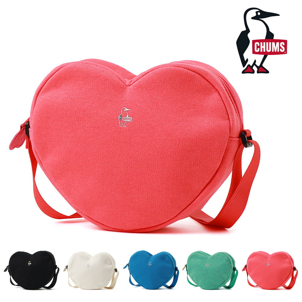 チャムス CHUMS バッグ チャムスハートショルダーバッグスウェット CHUMS Heart Shoulder Bag Sweat CH60-3889【レディース ショルダーポーチ ショルダーバッグ サコッシュ ミニバッグ ポーチ スモールバッグ 男子 女子 通勤 通学 アウトドア キャンプ おしゃれ かわいい】のサムネイル