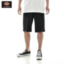 【今だけ最大20%OFFセール】ディッキーズ スケートボーディング Dickies Skateboarding ショートパンツ ルーズフィットウエスト13ショーツ LOOSE FIT WAIST 13 SHORTS DK012982【メンズ レディース】【フレックス ストレッチ TCツイル 黒 ブラック ハーフパンツ 短パン】